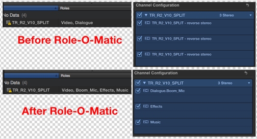 setting multichannel audio roles in FCPX