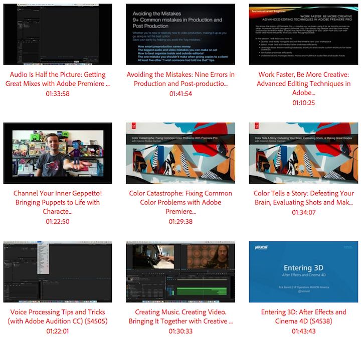 Adobe Max 2015 Post Production Videos