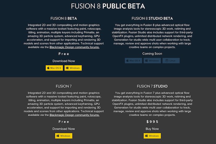 Compare Fusion 8 and Fusion 8 Studio