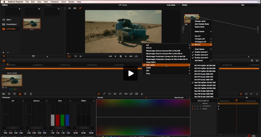 how to organise LUTS in Davinci Resolve