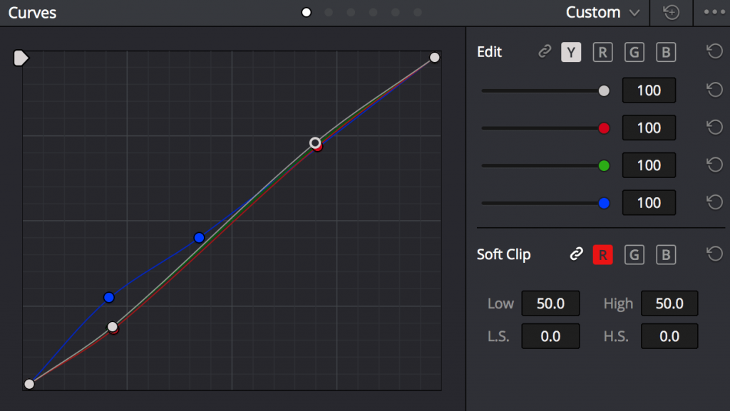 Working with midtones and shadows in resolve