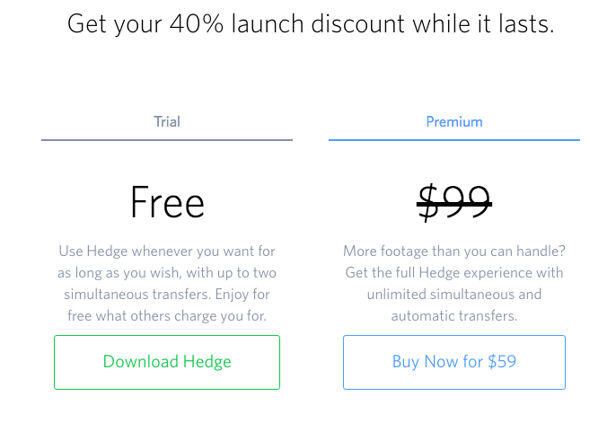 launch discount hedge for mac