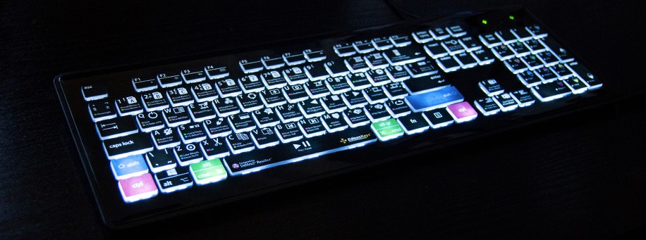 Editors keys resolve backlit keyboard