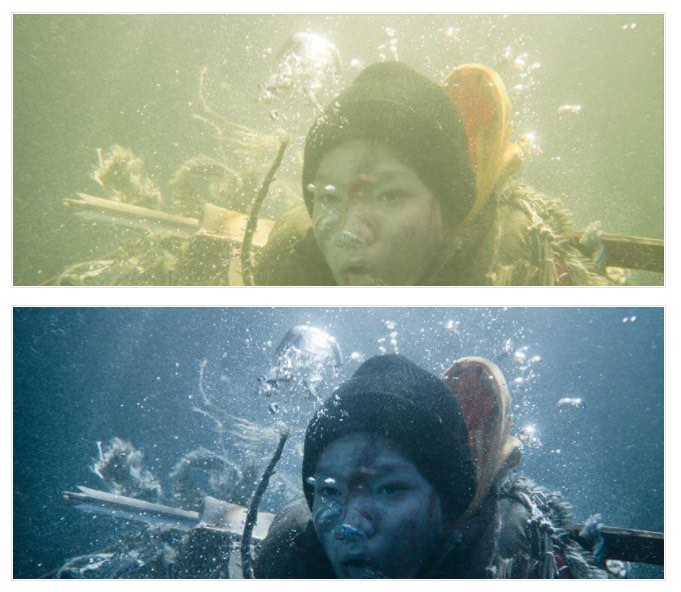 grading underwater footage