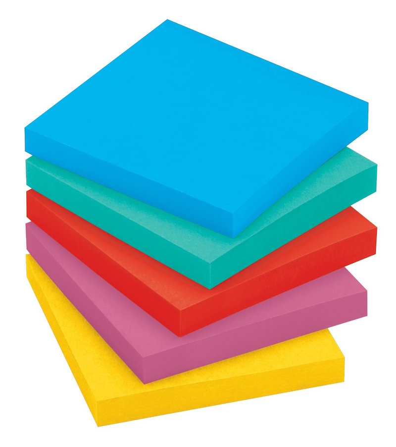 coloured post it notes