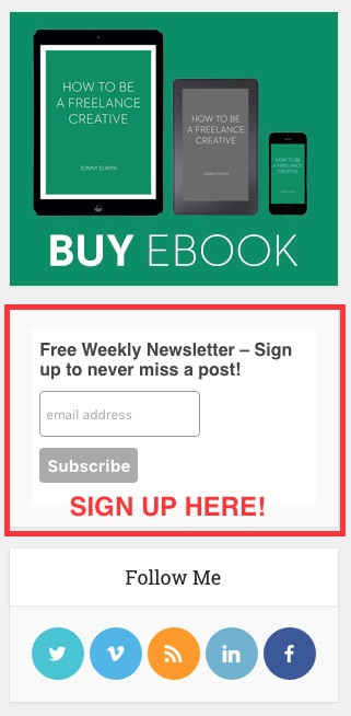 free weekly newsletter