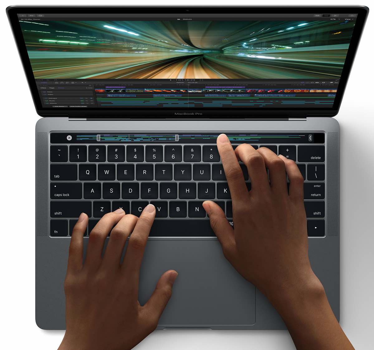 video editing on macbook pro with touch bar