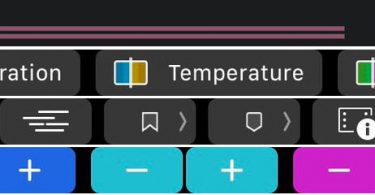 Davinci Resolve touch bar controls