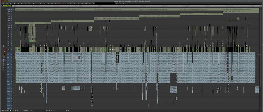 Baby Driver Editing Timeline