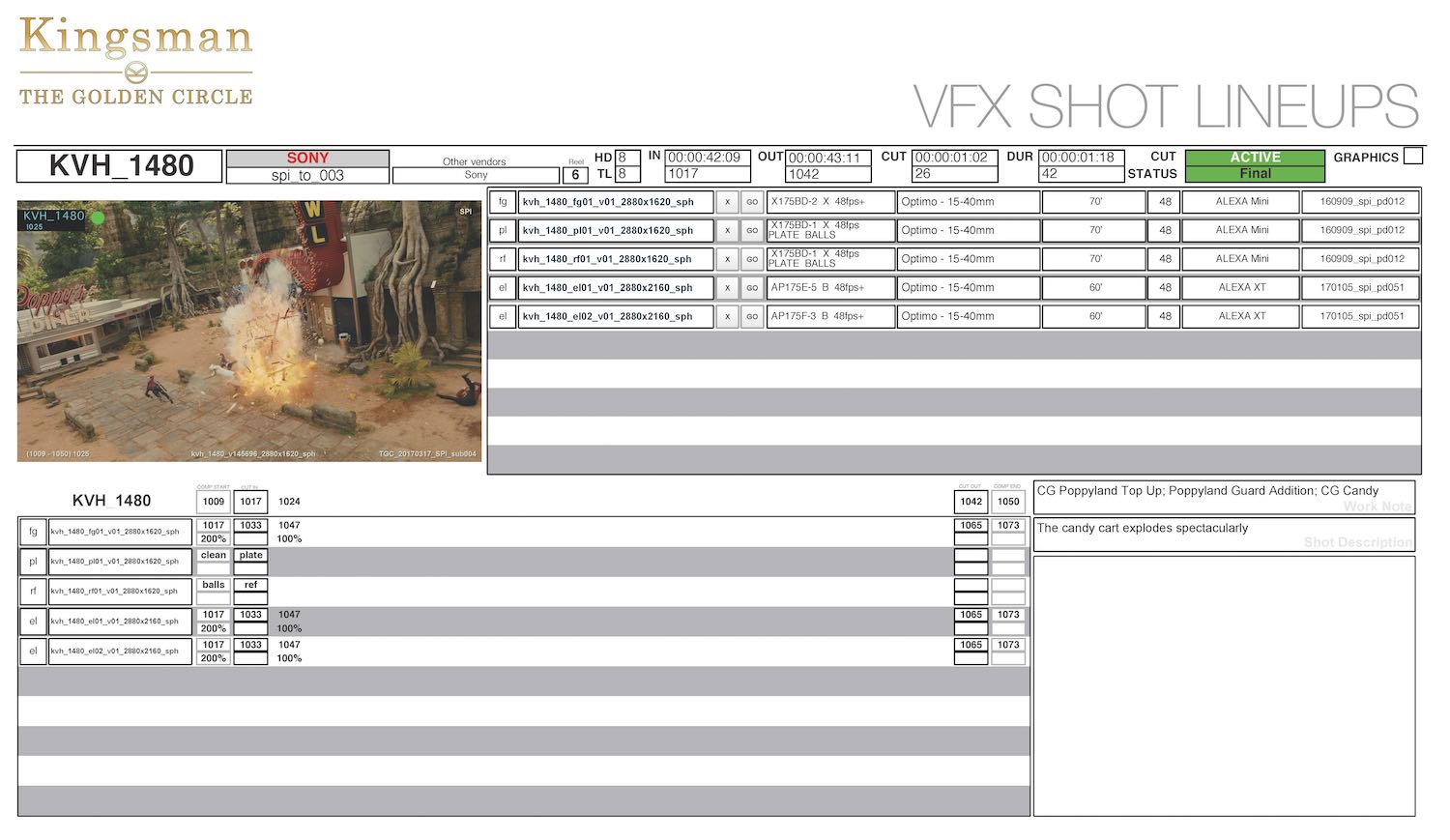 first assistant editor codebook