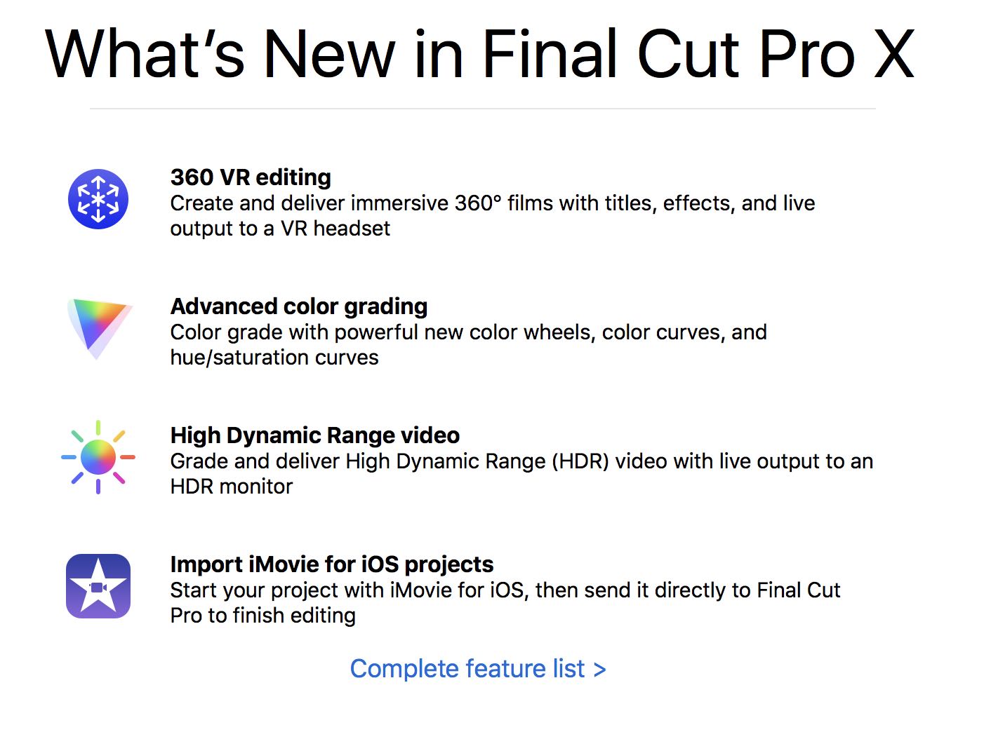 Whats new in FCPX 10.4