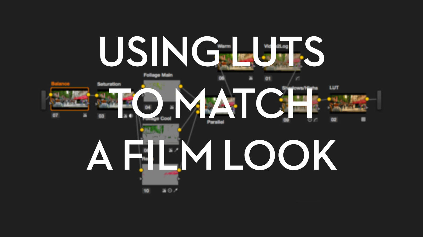 Using LUTS for a real film look