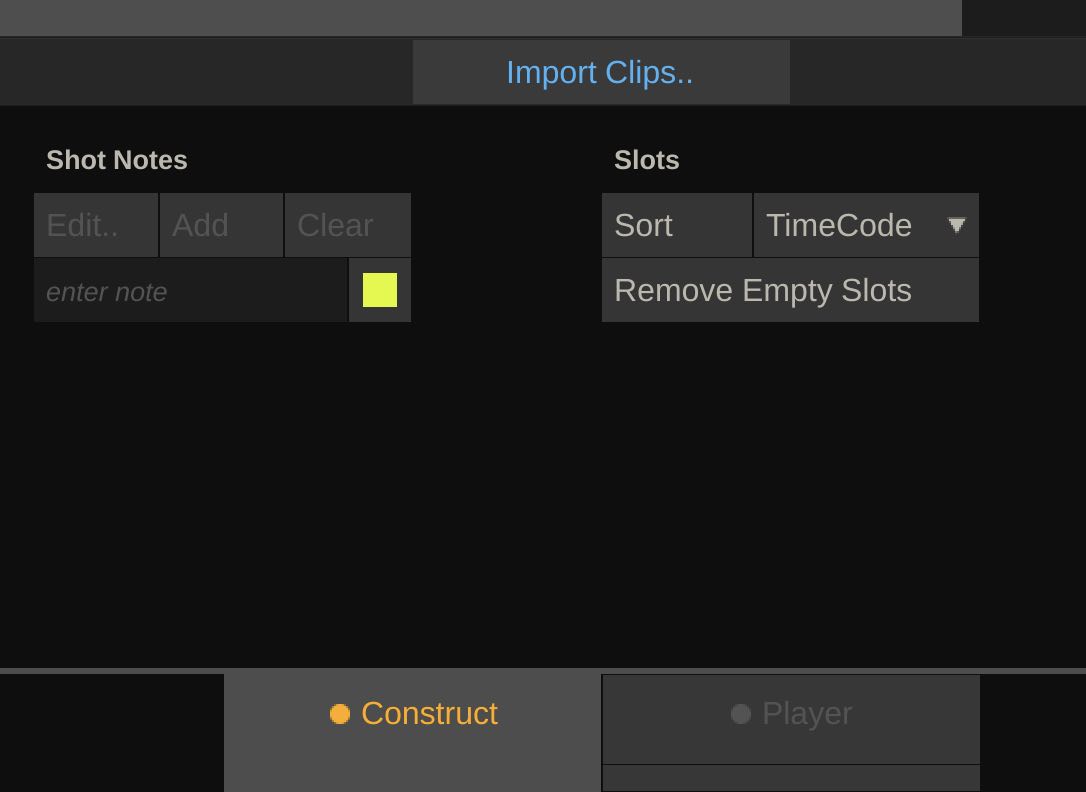 Import clips into scratch play pro