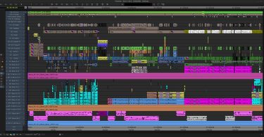 professional film editing timelines