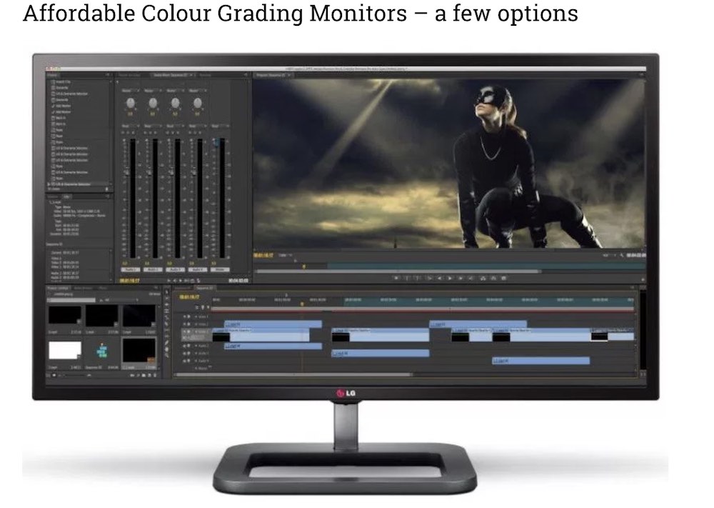 affordable colour grading monitors 2018