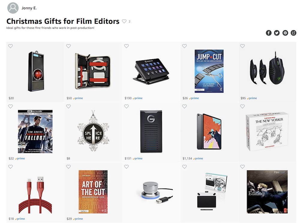 Christmas gift ideas for film editors 2018