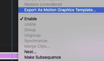 save export motion graphic template from premiere pro