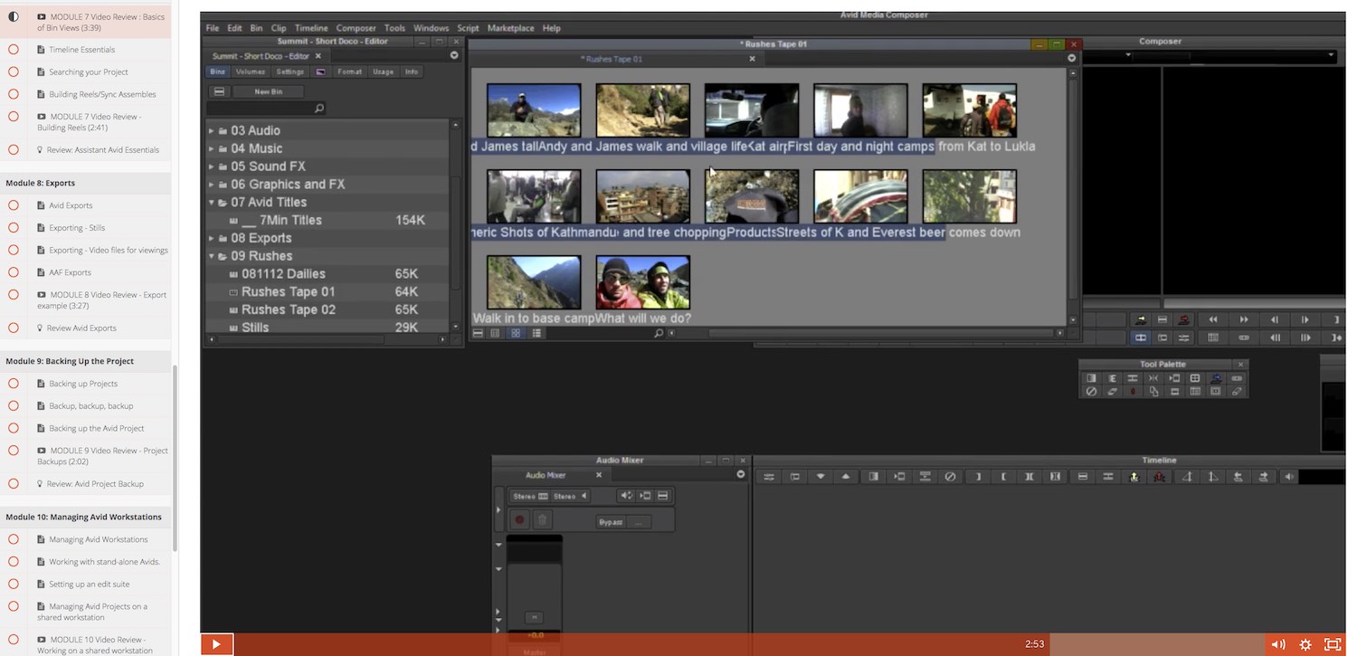 Free Avid Media Composer Assistant Editor Training