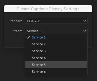 can't see closed captions in premiere pro